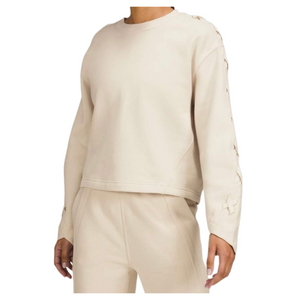 LULULEMON Braided Sleeve Pullover White Opal Size M/L