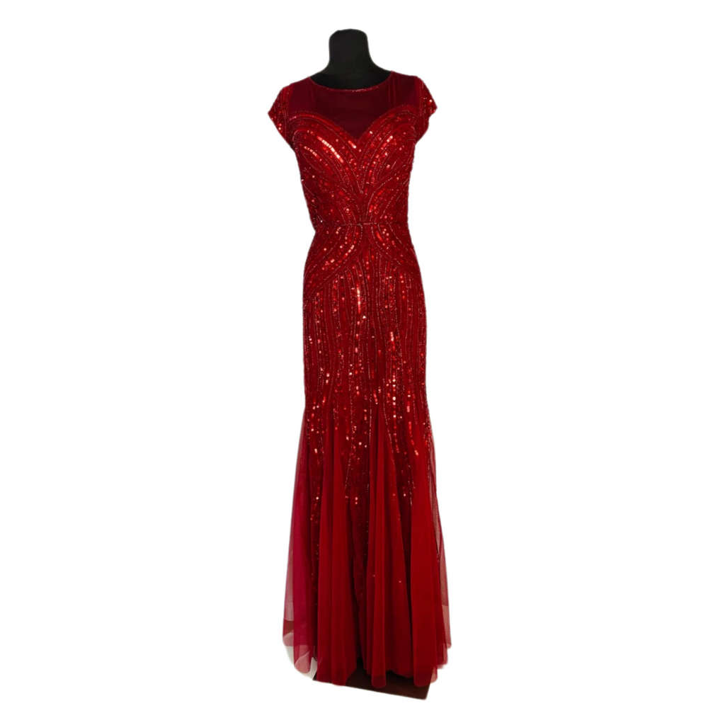 ADRIANA PAPELL Long Gown Red Size 14 NWT