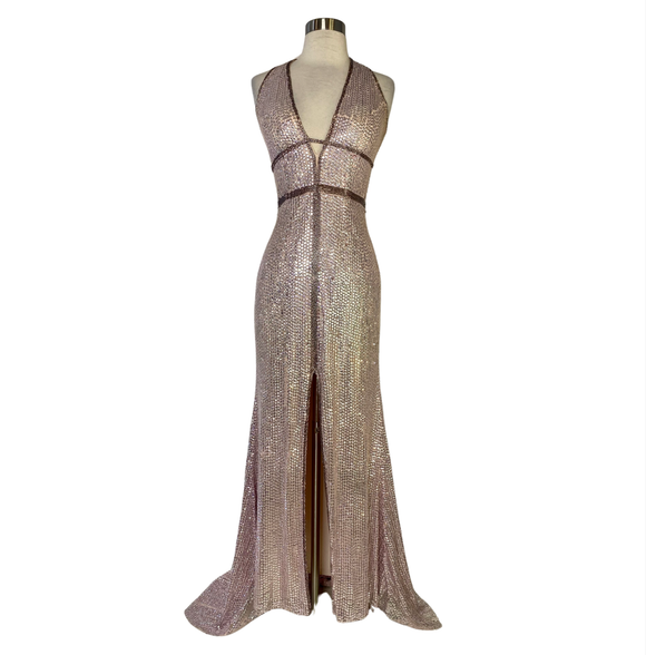 SHERRI HILL Long Gown Blush Size 2