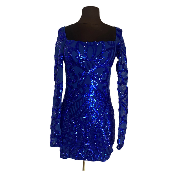 BOUTIQUE Short Cocktail Dress Royal Blue Size Small