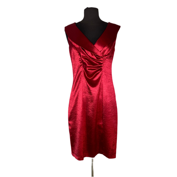 BOUTIQUE Short Satin Cocktail Dress Red Size 6