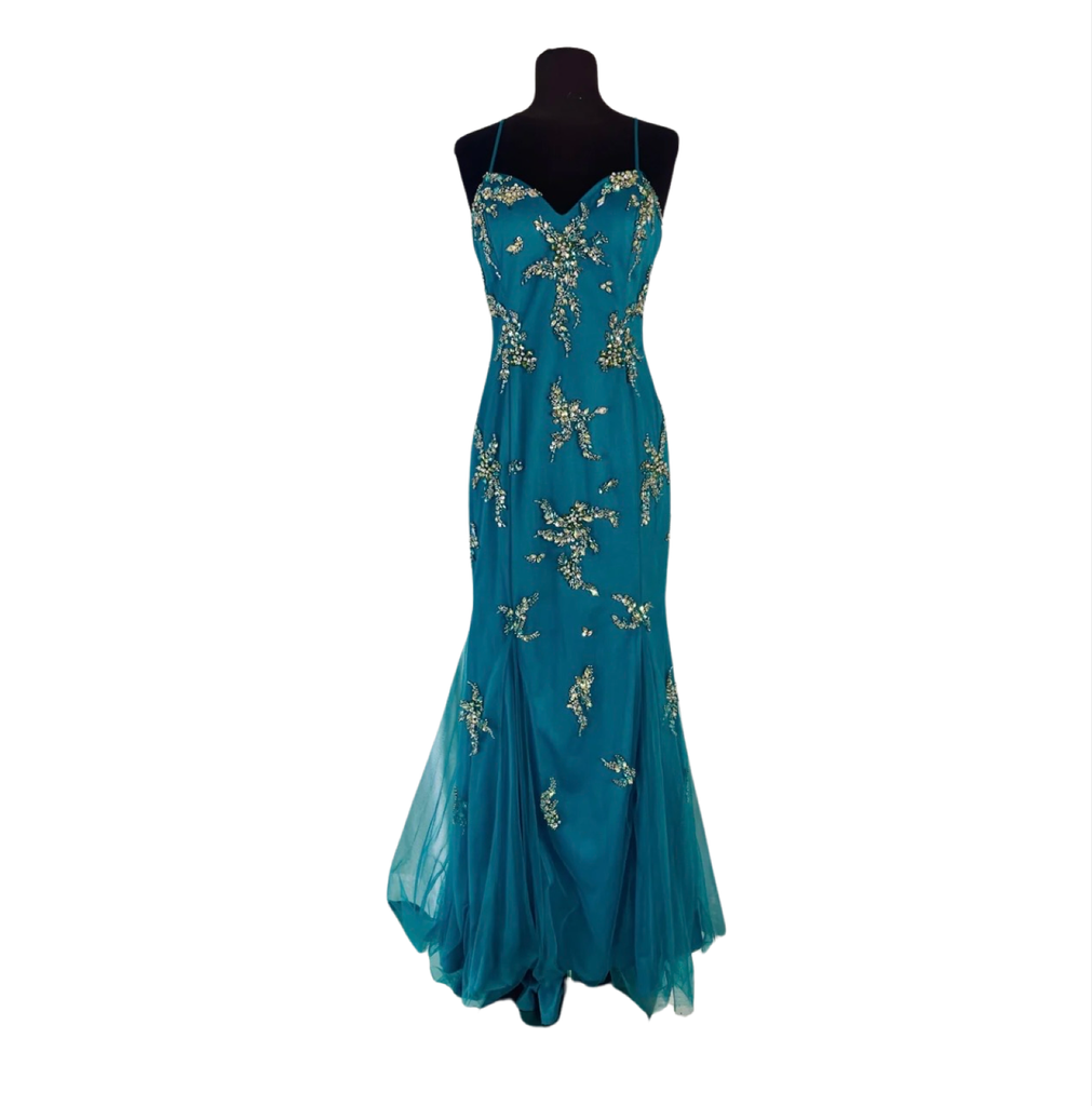 BOUTIQUE Long Gown Aqua Size 8