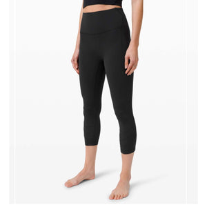 Lululemon Nulu Fold Yoga High-Rise Crop 23" Black Size 4