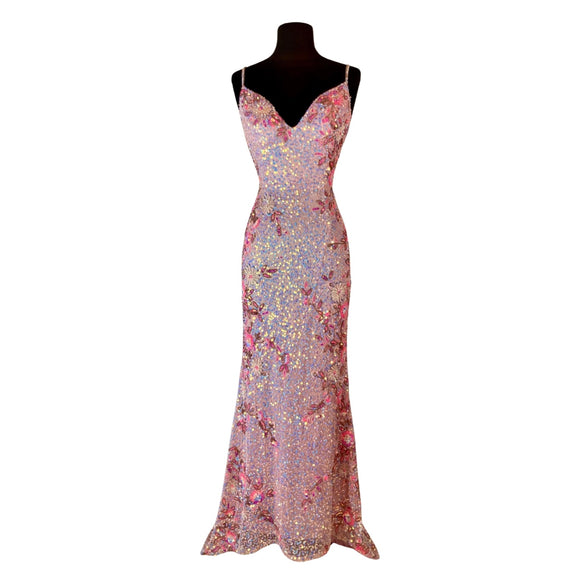 RACHEL ALLAN Long Sequin Gown Pink Size 0