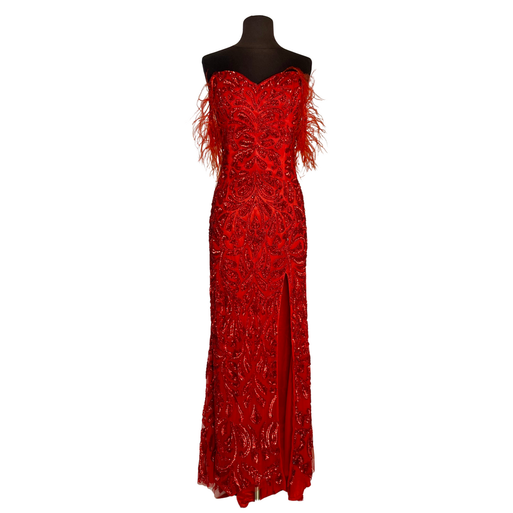 PRIMAVERA Style 4105 Long Gown Red Size 6