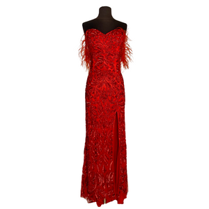 PRIMAVERA Style 4105 Long Gown Red Size 6