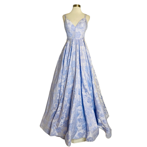 SHERRI HILL Style 52953 Long Ballgown Periwinkle Size 4