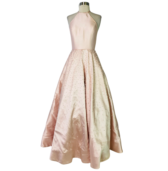 SHERRI HILL Style # 52501 Long Full Gown Blush Size 6