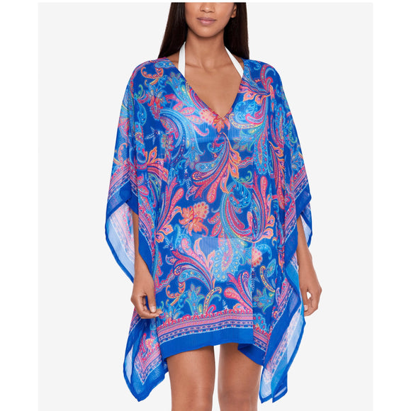 LAUREN RALPH LAUREN Printed Crinkly Cover Up One Size NWT
