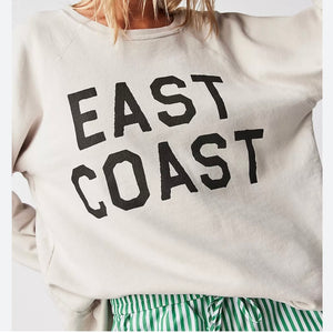 RETRO BRAND East Coast Sweatshirt Cream Size Medium