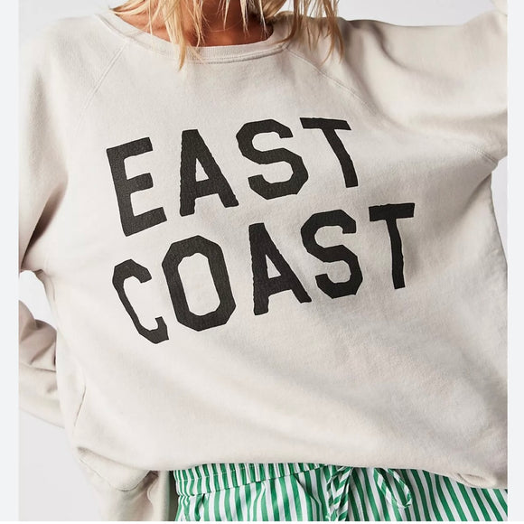 RETRO BRAND East Coast Sweatshirt Cream Size Medium
