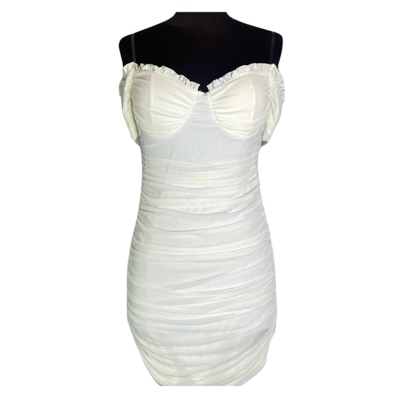 BOUTIQUE Short Dress White Size Large