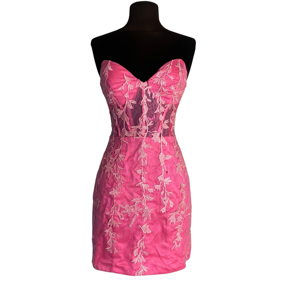 BOUTIQUE Short Strapless Dress Pink Size 2