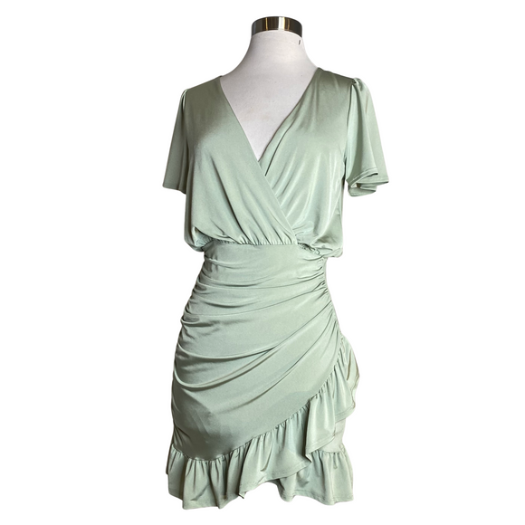 BLUE BLUSH Cocktail Dress Sage Green Size Small