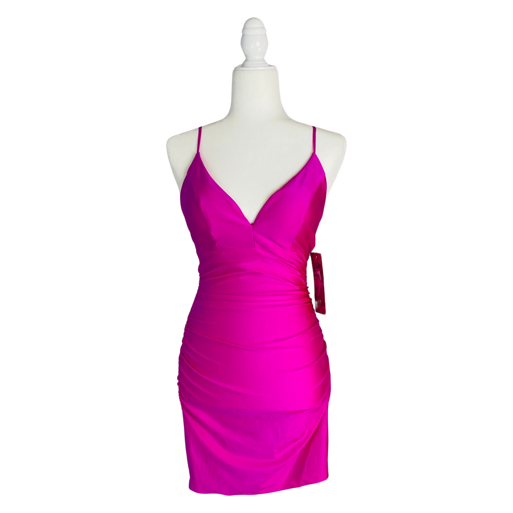 EMERALD SUNDAE Short Dress Hot Pink Size Small