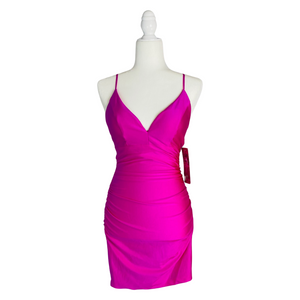 EMERALD SUNDAE Short Dress Hot Pink Size Small