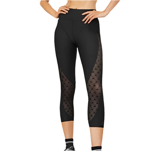 ALO Airlift Mesh High-Waist Celeste Capri Black Size XS