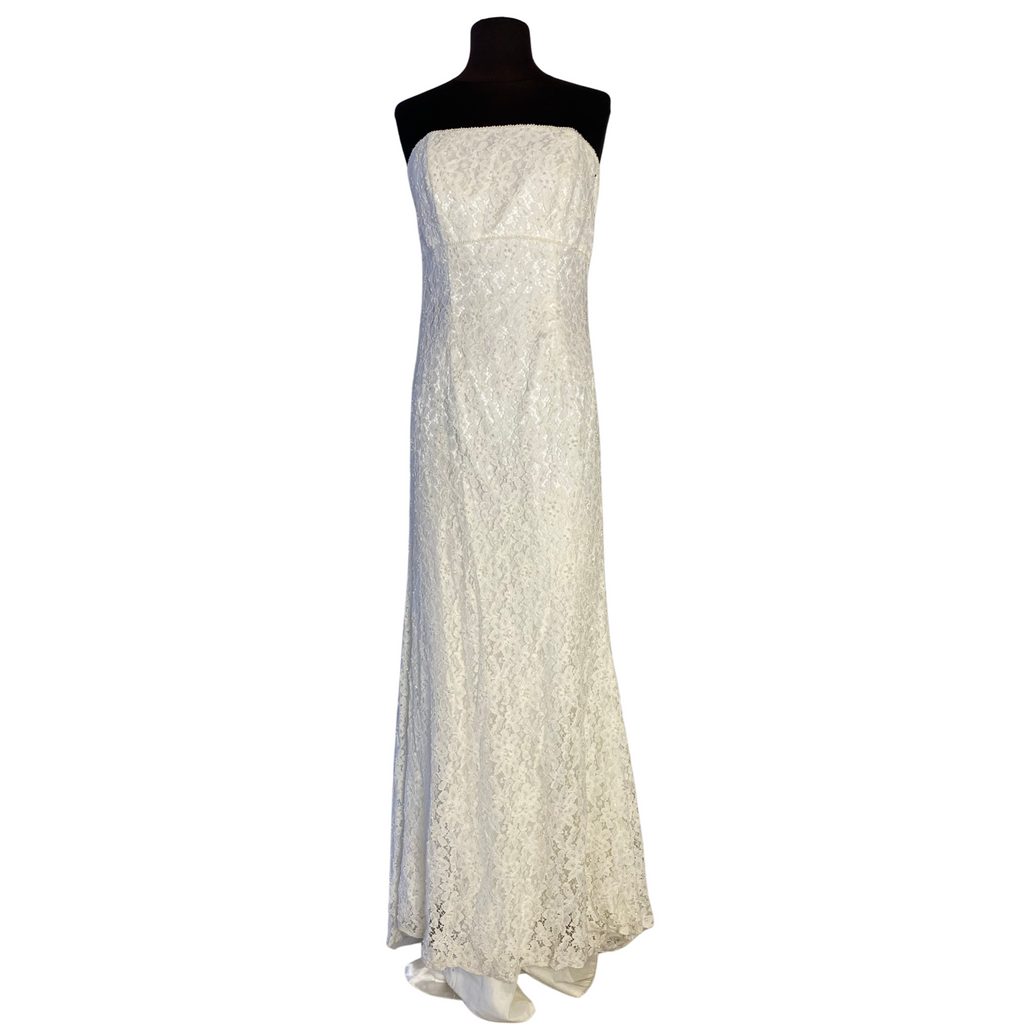 GALINA Long Lace Wedding Gown White Size 12