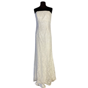 GALINA Long Lace Wedding Gown White Size 12