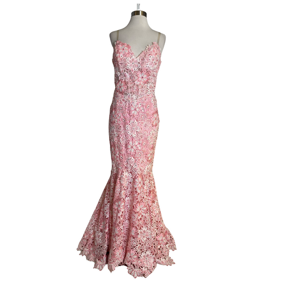JASZ COUTURE Style 7535 Long Gown Pink Size 14