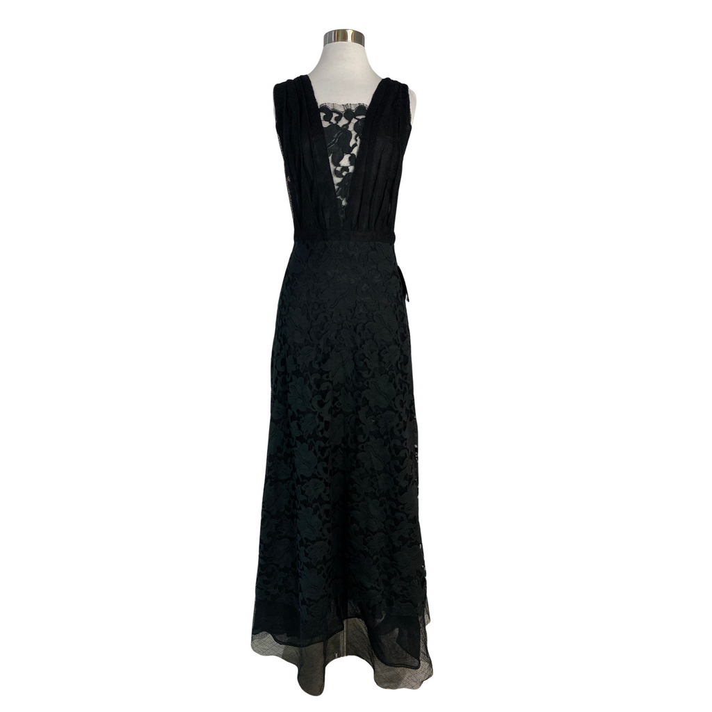 ADAM LIPPES Long Black Lace & Tulle Gown Style Exchange Boutique PGH ADAM LIPPES Long Black Lace & Tulle Gown Style Exchange Boutique PGH