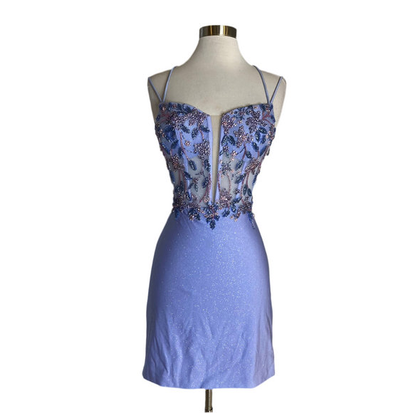 AMARRA Short Cocktail Dress Periwinkle Size 4