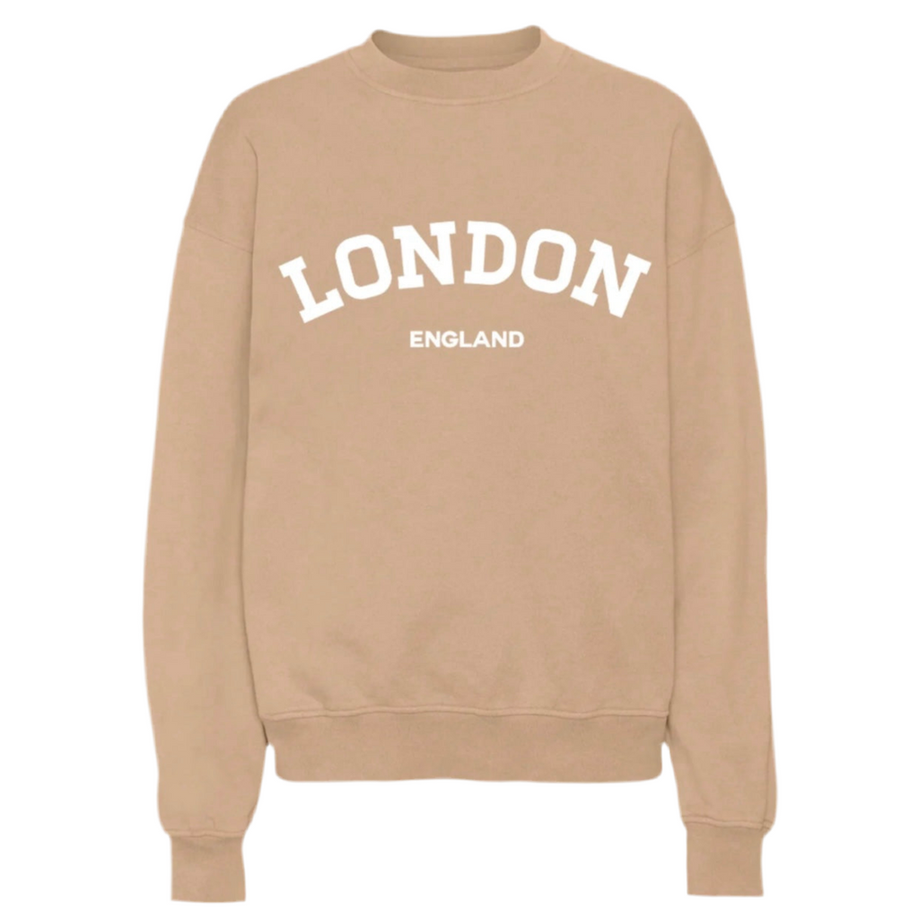 DEPARTURE London Sweatshirt Tan Size Medium