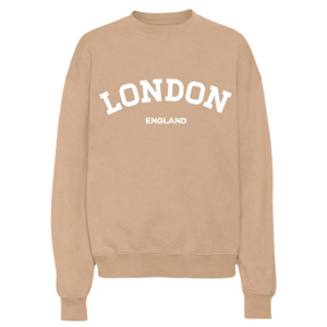 DEPARTURE London Sweatshirt Tan Size Medium