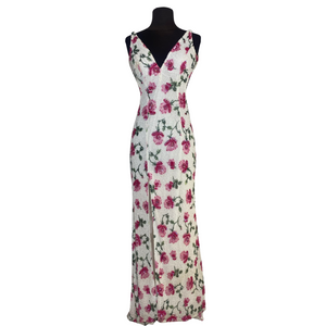 SHERRI HILL Style 56300 White Floral Size 2