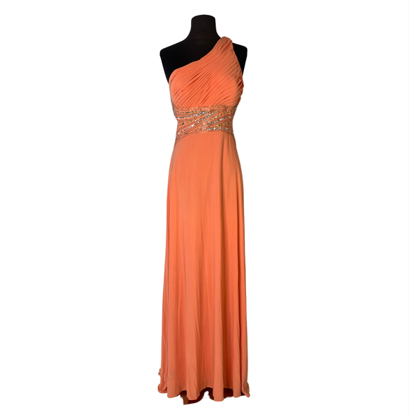 CACHE Long Gown Coral Size 8 NWT