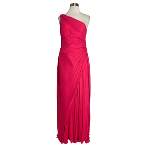 BOUTIQUE Long One Shoulder Gown Fuschia Size 6 NWOT