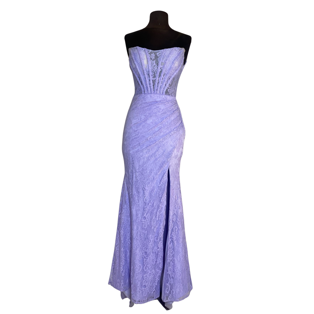 BOUTIQUE Long Strapless Gown Lavender Size 0