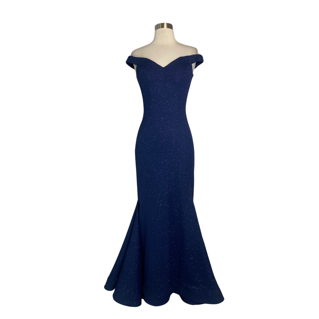 JOVANI Style 55187 Long Gown Navy Size 00