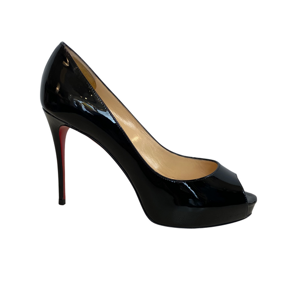 CHRISTIAN LOUBOUTIN New Very Prive 100 Patent Stiletto Heels