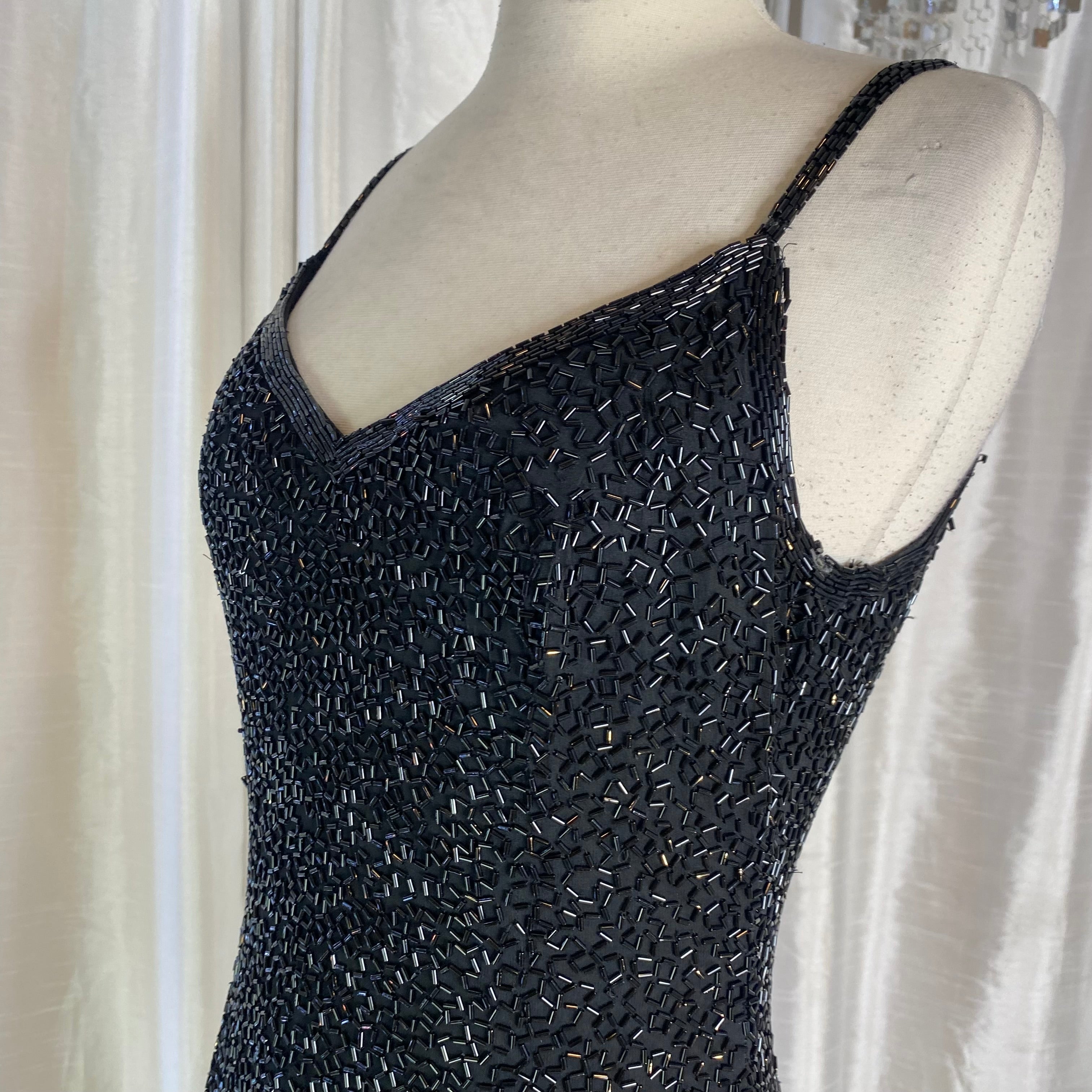 OLEG CASSINI Black Tie Short Beaded Cocktail Dress Black Size 6 Style Exchange Boutique PGH OLEG CASSINI Black Tie Short Beaded Cocktail Dress Black Size 6 Style Exchange Boutique PGH