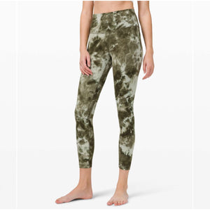 Lululemon Align Pant 25" 
Diamond Dye Light Sage Army Green Dark Olive Size 6