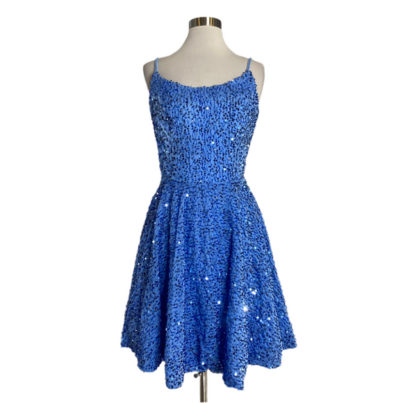 BOUTIQUE Short A-Line Cocktail Dress Blue Size 8 NWOT
