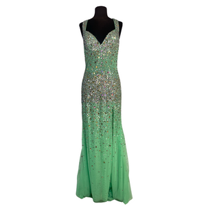ENVIOUS Long Gown Green Size 12 NWT