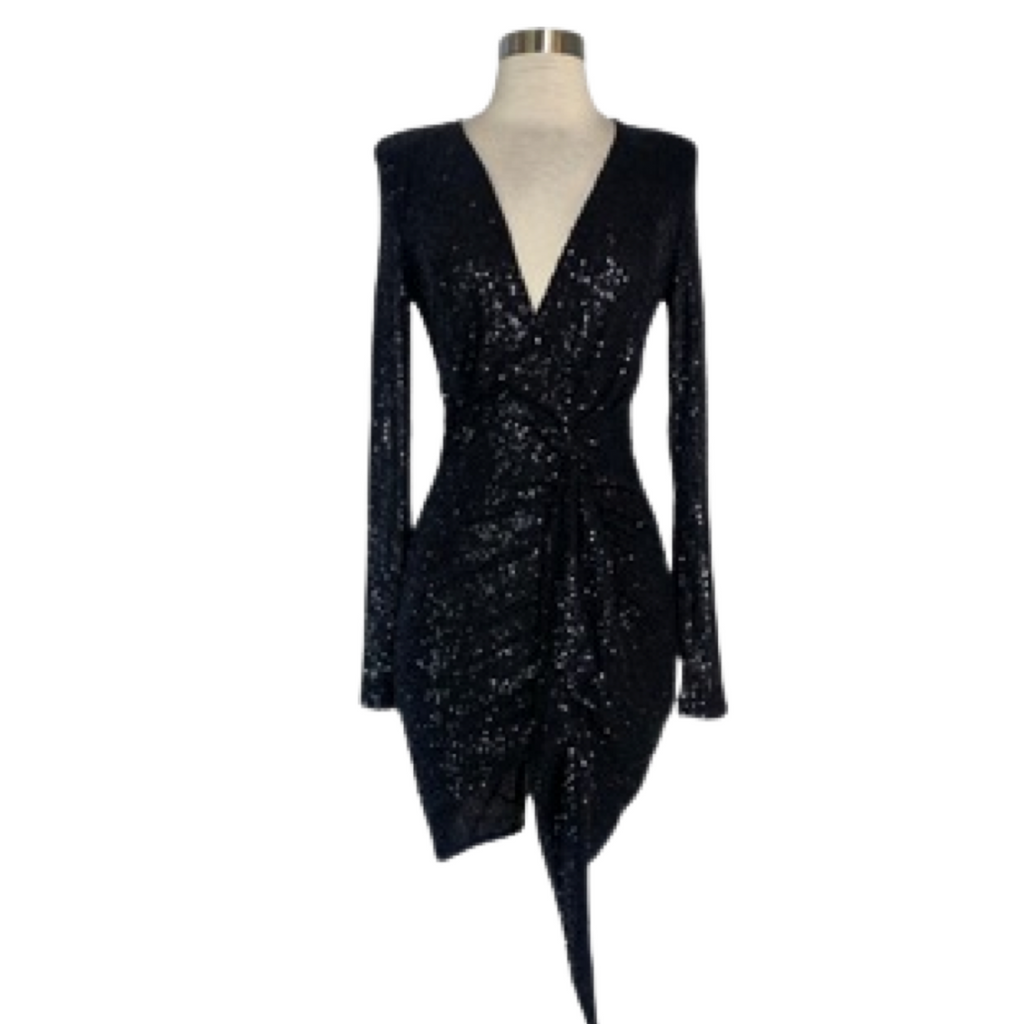 LUXXEL Short Sequin Cocktail Dress Black Size Medium NWT Style Exchange Boutique PGH LUXXEL Short Sequin Cocktail Dress Black Size Medium NWT Style Exchange Boutique PGH