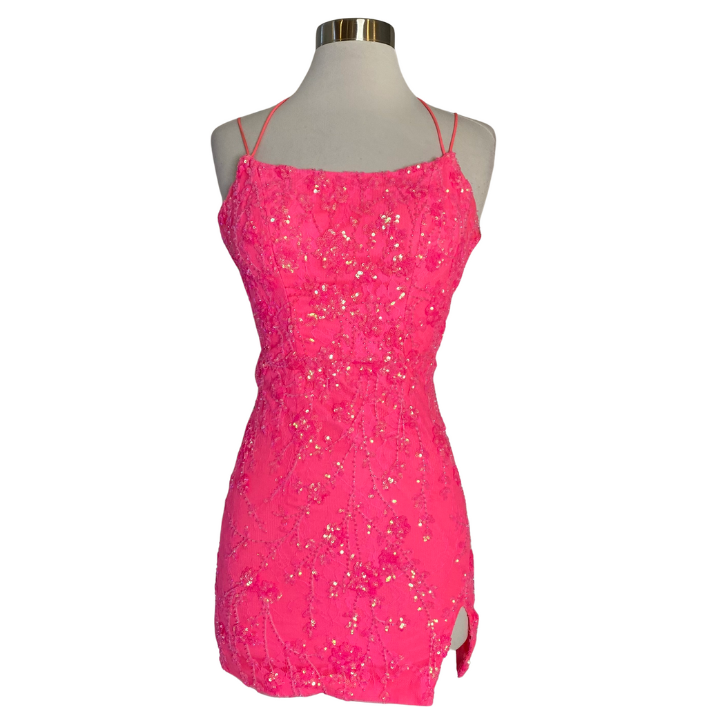 AMARRA Short Dress Hot Pink Size 0