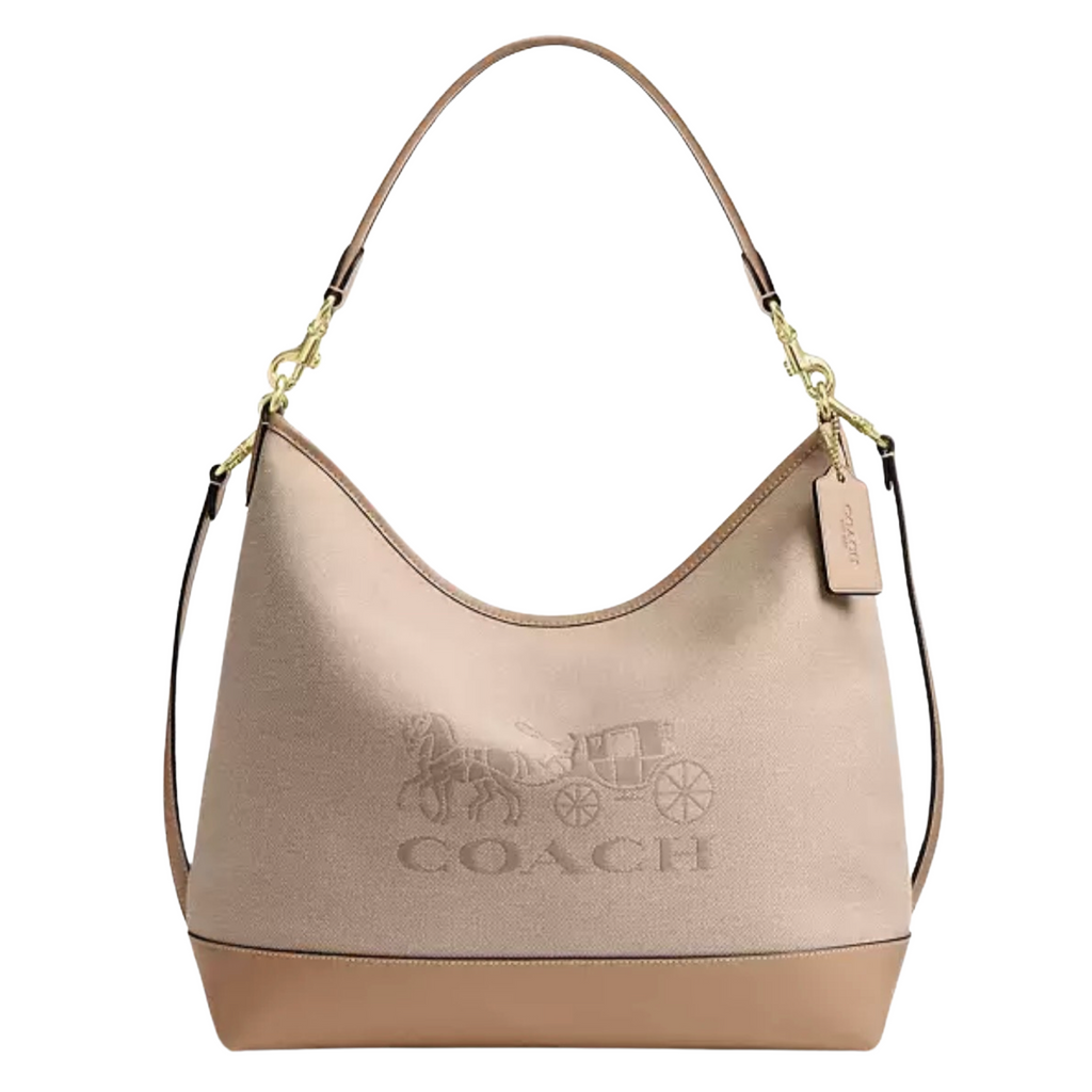 COACH Laurel Large Shoulder Bag With Horse And Carriage IM/Dark Natural Multi NWT