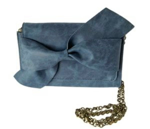 ANTHROPOLOGIE Crossbody Navy with Bow NWT