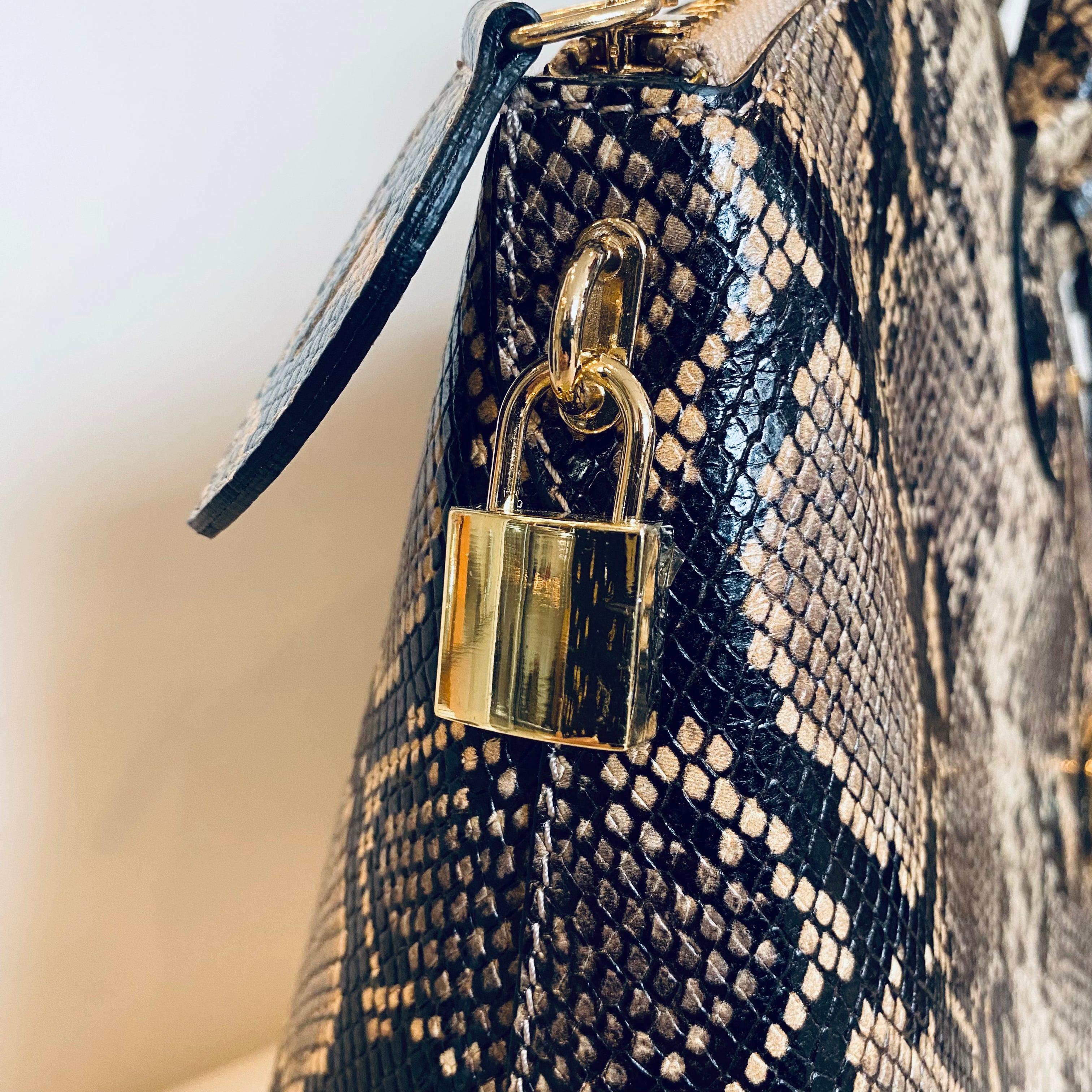 VALENTINO BY MARIO VALENTINO Bravia Python Satchel Handbag NWOT