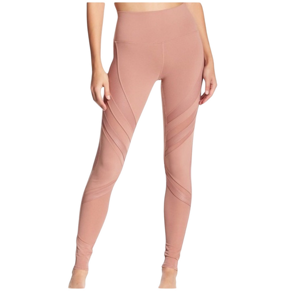 ALO Yoga Epic High Waist Mesh Legging in Rosewater Size XS