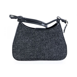 COACH BLACK AND GREY WOOL LEATHER SHOULDER Bag