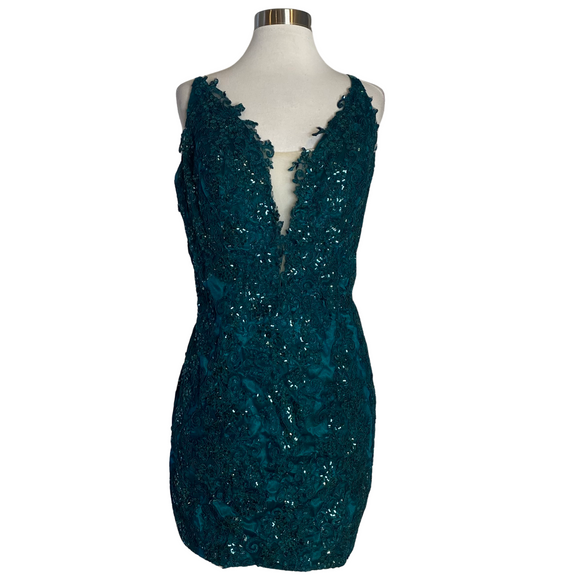 BOUTIQUE Short Cocktail Dress Emerald Size 14