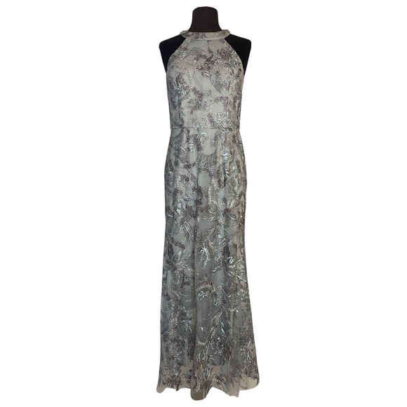 MGNY Long Gown Gray Size 4