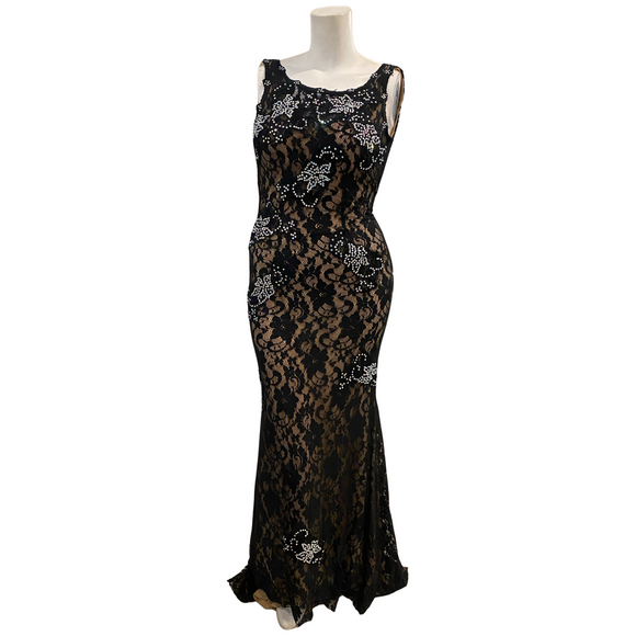 JOVANI Style 21789 Long Gown Black/ Nude Size 12