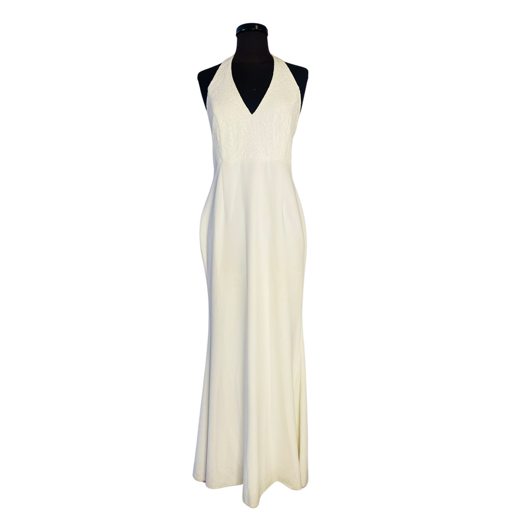 LULU’S Long Halter Dress White Size XL