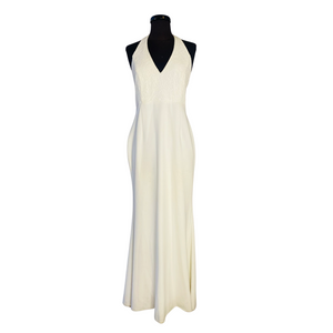 LULU’S Long Halter Dress White Size XL